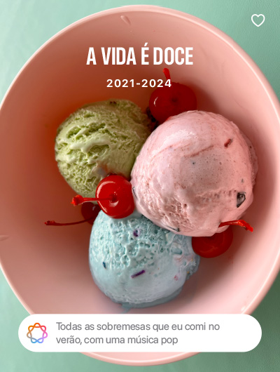 Capa de uma nova memória personalizada gerada com base na descri??o inserida no campo de texto do app Fotos.