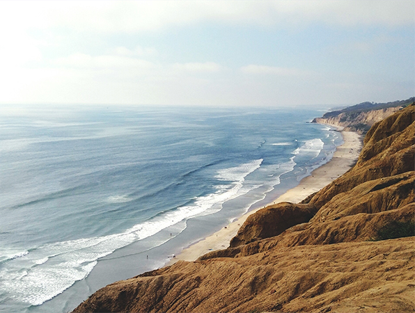Naturskj?nt kystlandskap i San?Diego i California.