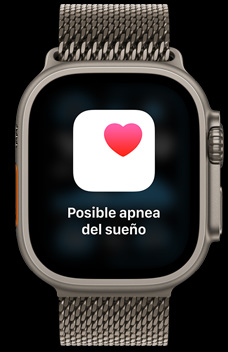 Notificaciones de Apnea del Sue?o que indican que alguien podría tener apnea del sue?o.