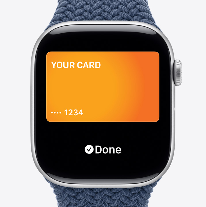 Kolm Apple Watch Series 10 kella. Esimene n?itab Apple Cardi, mida kasutatakse Apple Payga. Teine n?itab ühistranspordikaarti, mida kasutatakse Walleti rakendusega. Kolmas n?itab koduv?tmeid mida kasutatakse Walleti rakenduse kaudu.