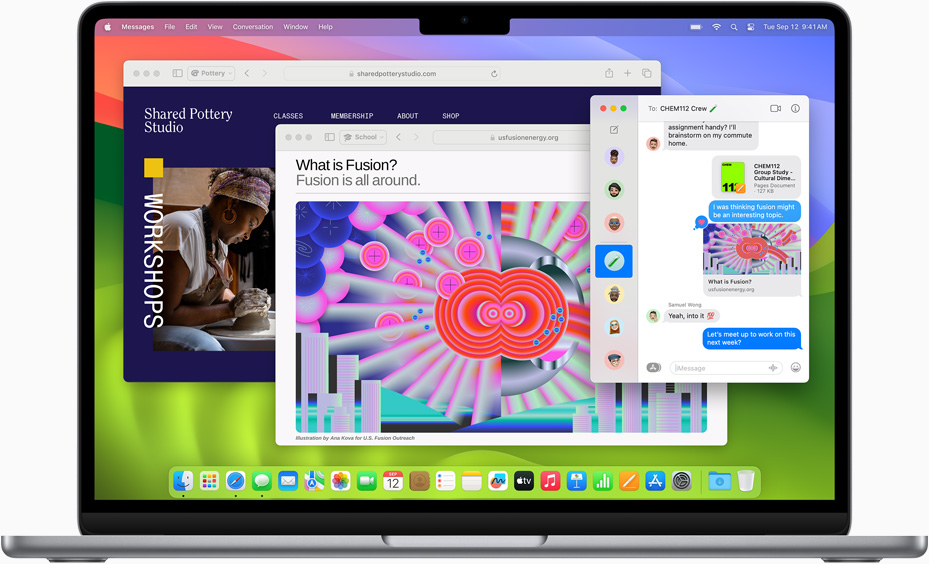 A Safari és az üzenetek egy MacBook?Airen