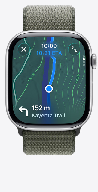 Apple Watch Series 11, Térképek képerny?, túraútvonal