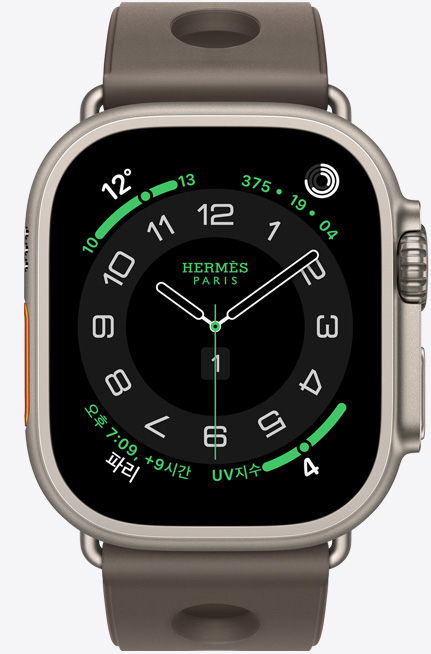 Hermès Circulaire ?? ???? ??, ?? ?, PAR, ??? ??? ???? ??? ?? ??? Digital Crown, ???, ??? ?? ??? ??? ??? ?? ??? ???? Apple Watch Hermès Ultra 3, ??? ?? ?? ?? Scub'H Diving ??