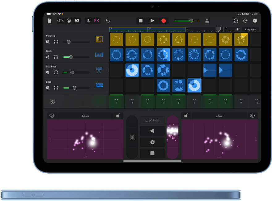 ????? GarageBand ??? iPad.