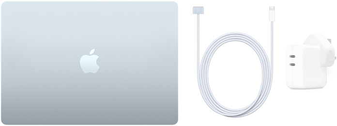 15 吋 MacBook Air，USB-C 至 MagSafe 3 連接線和 35W 雙 USB-C 連接埠小型電源轉(zhuǎn)換器
