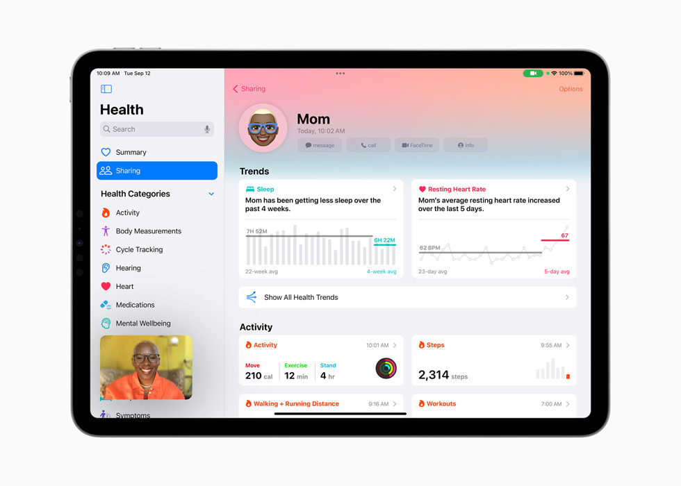11 in? iPad Pro’da Sa?l?k Payla?ma ?zelli?i g?steriliyor.