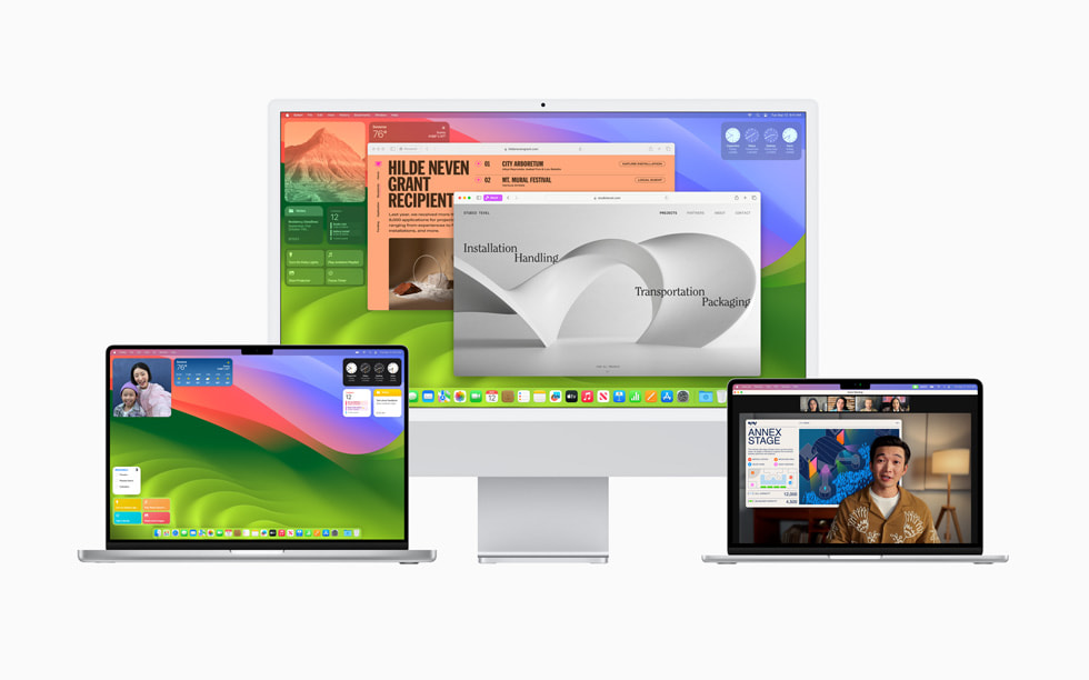 ???? macOS?Sonoma ????? ??? ????? MacBook?Pro? ?iMac ???? 27????? ?MacBook?Air.