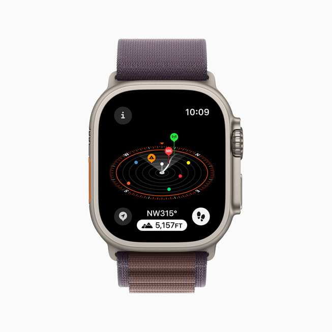 Apple Watch Ultra’da Son Hücresel Ba?lant? Ara Noktas? ve Son Acil Durum Aramas? Ara Noktas? g?steriliyor.