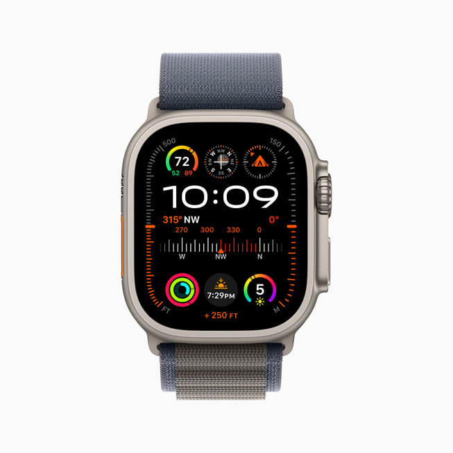 Apple Watch Ultra 2’de Modüler Ultra saat kadran? g?steriliyor.