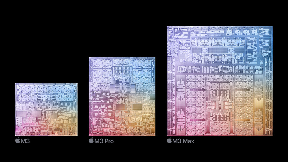 Arsitektur M3, M3 Pro, dan M3 Max.