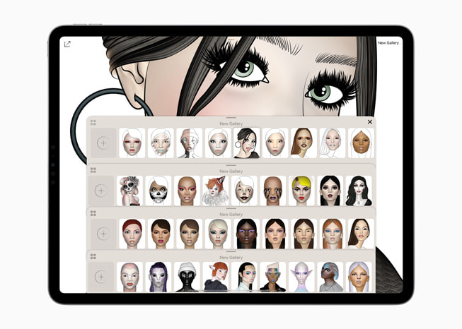 iPad Pro’da Prêt-à-Makeup uygulamas? g?steriliyor. 