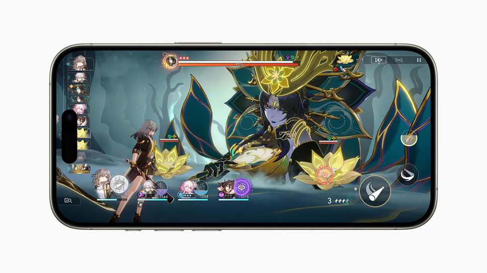 iPhone 15 Pro’da Honkai: Star Rail oyunu g?steriliyor. 
