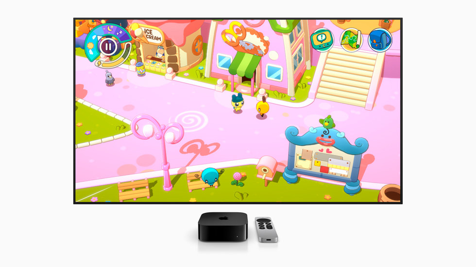 Apple TV’de Tamagotchi Adventure Kingdom’dan bir g?rüntü.