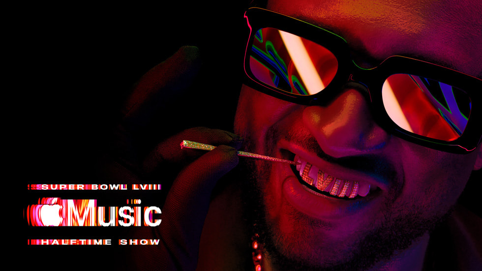 áp Phích Ch??ng Trình Apple Music Super Bowl LVIII Halftime Show c?a Usher.