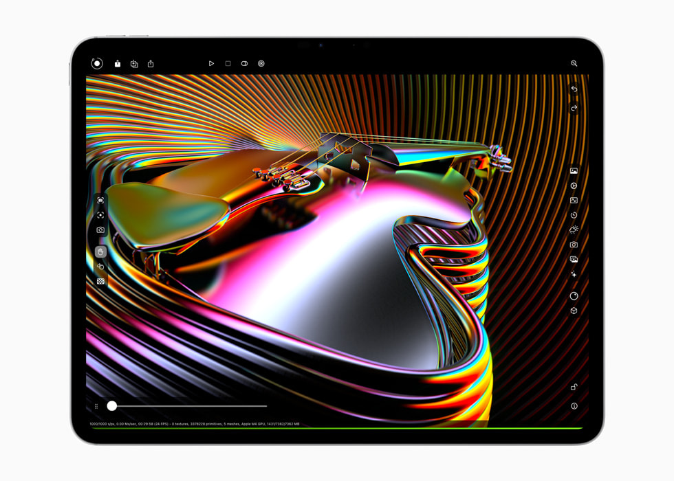 ?ng d?ng Octane hi?n th? trên iPad Pro m?i.