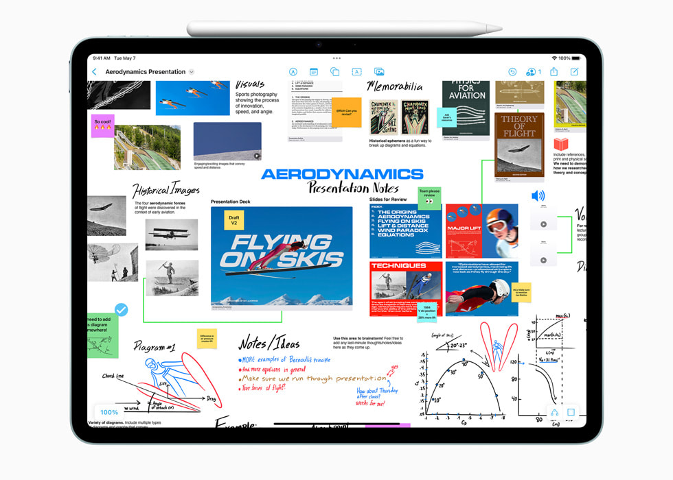 Yeni iPad Air’de Freeform uygulamas? g?rünüyor.
