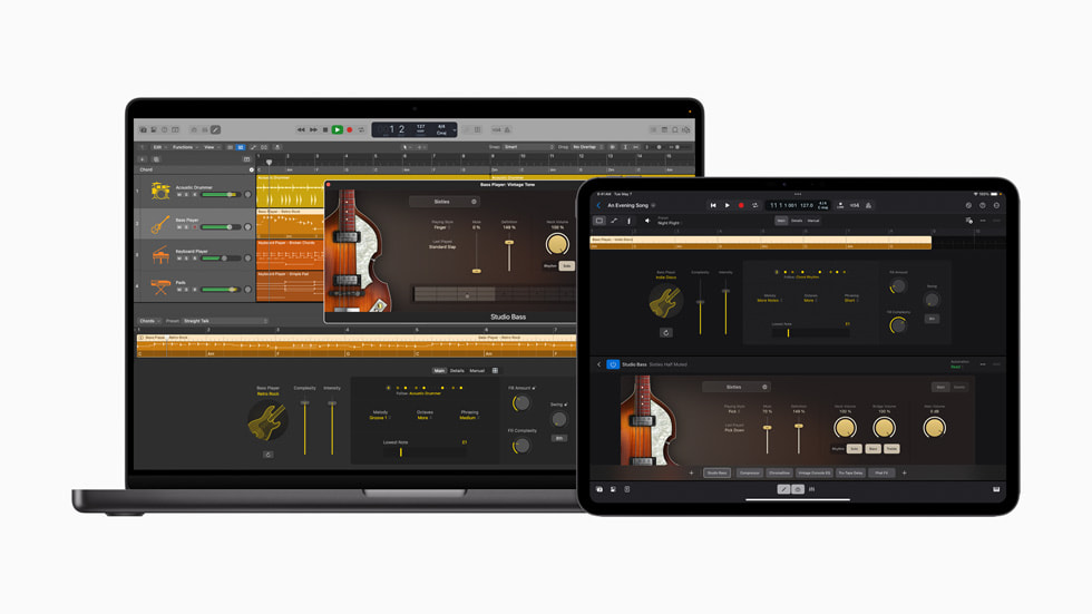 16 in? MacBook Pro ve 13 in? iPad Pro’da Logic Pro g?steriliyor.