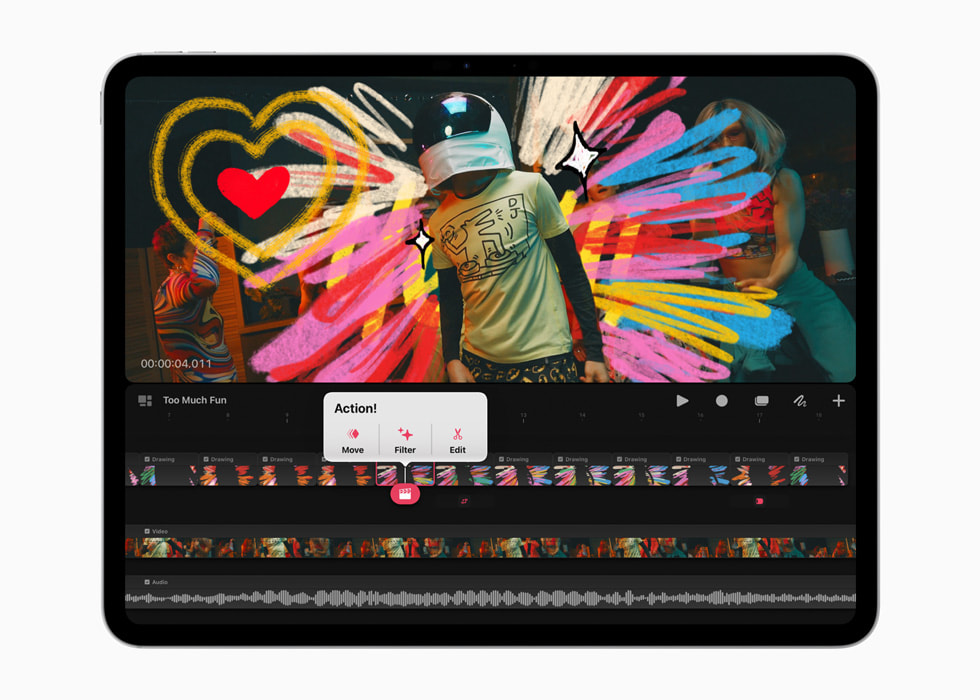iPad Pro’daki Procreate Dreams’de bir g?rsel ?al??ma g?steriliyor. 