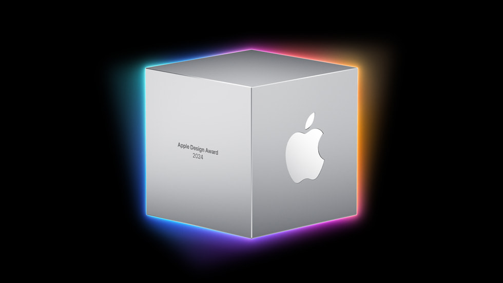 2024 kazananlar? i?in Apple Tasar?m ?dülü heykelci?i. 