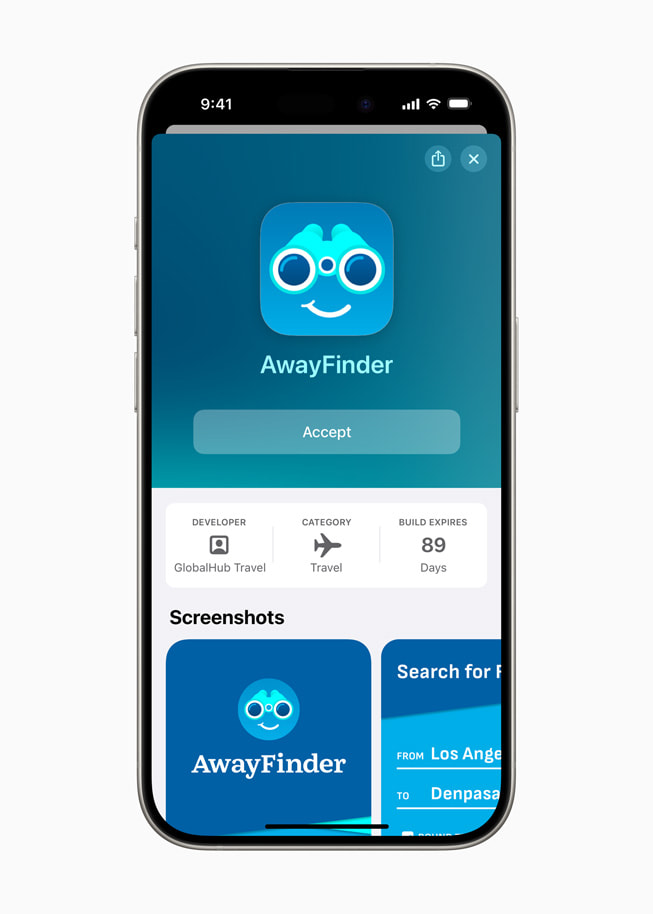 iPhone 15 Pro’da AwayFinder g?steriliyor.