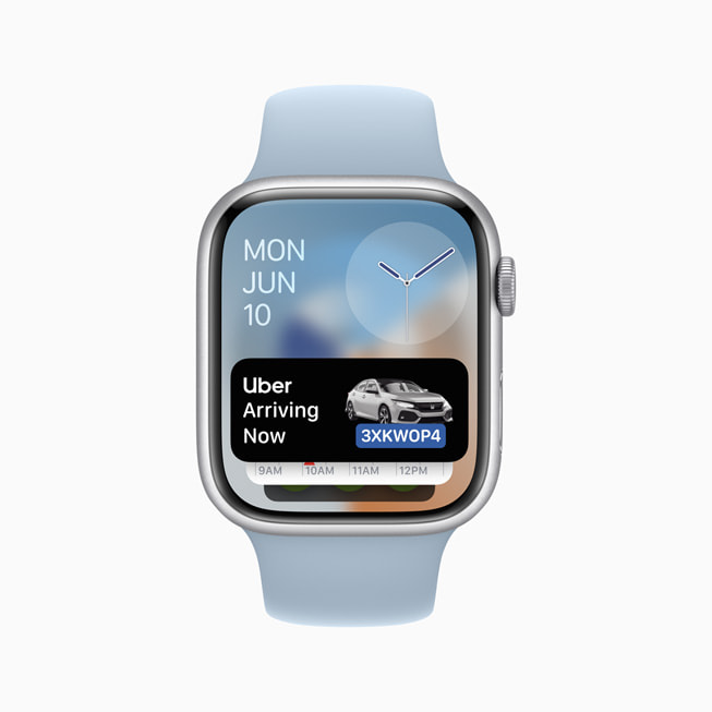 S9 ?ipli Apple Watch’ta Ak?ll? Gruplama ile etkinle?tirilen Uber Canl? Etkinlikleri g?steriliyor.