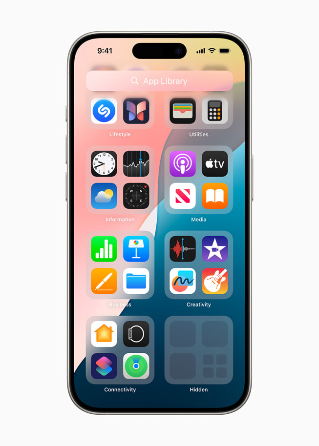 iPhone 15 Pro’da gizli uygulamalar klas?rü g?steriliyor.