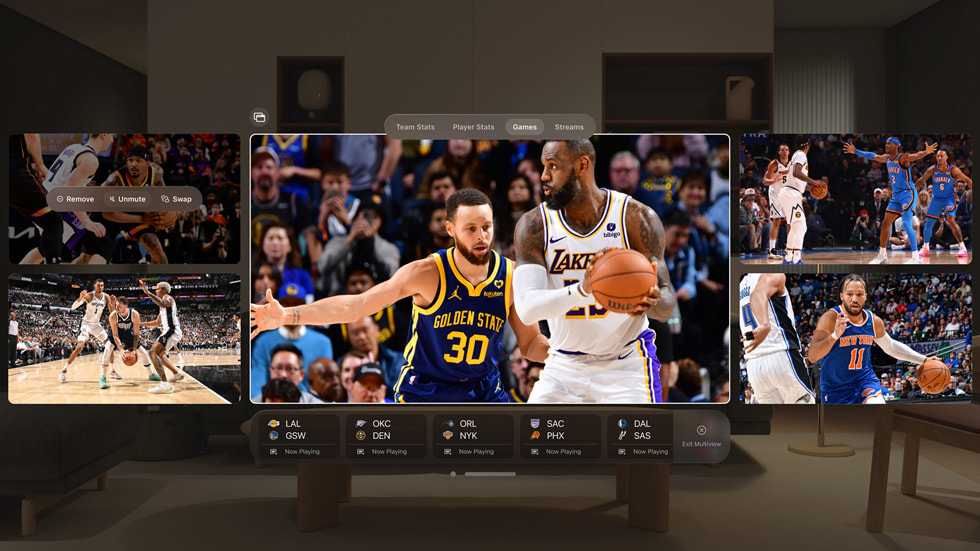 Apple Vision Pro’da Multiview ?zelli?iyle NBA g?steriliyor.