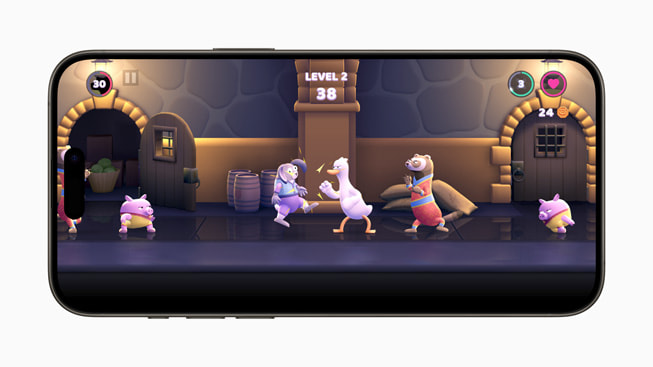 ???? ?? ???? +Punch Kick Duck ?? ????? ??? ?????? ??? iPhone?15?Pro.