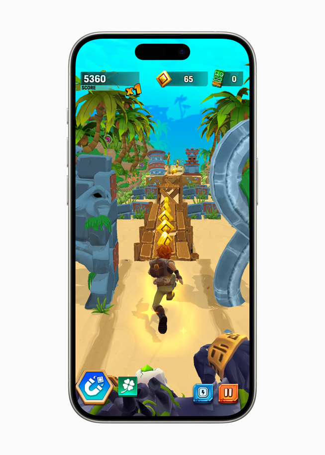 Hình ?nh t?nh t? trò ch?i Temple Run: Legends trên iPhone 15 Pro. 