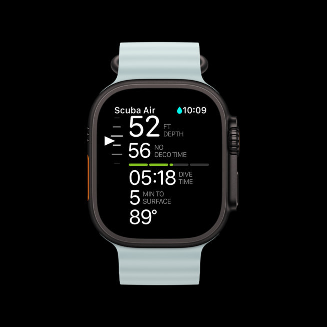 Apple Watch Ultra 2’de tüplü dal?? antrenman? g?steriliyor.