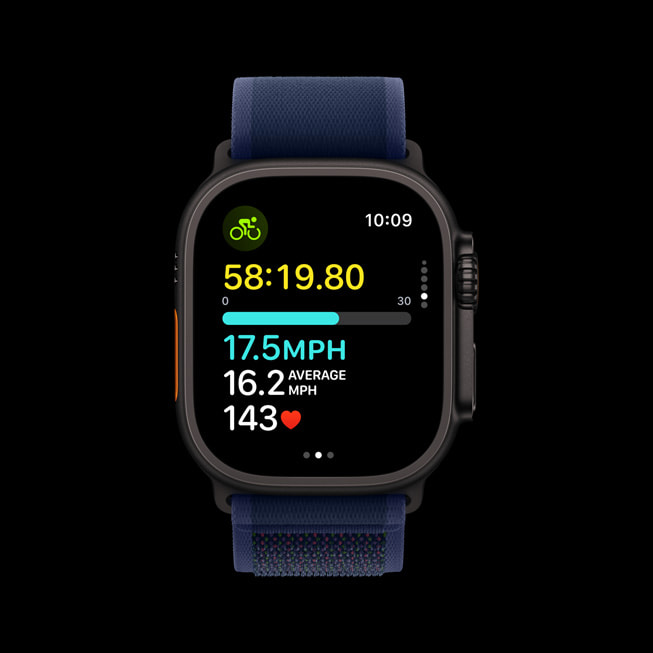 Apple Watch Ultra 2’de bisiklet ?l?ümleri g?steriliyor.