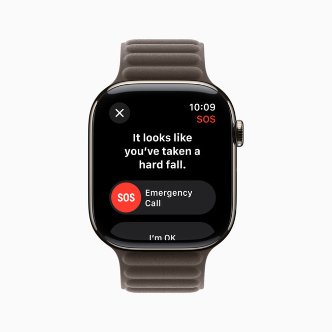 Deteksi Jatuh ditampilkan di Apple Watch Series 10.