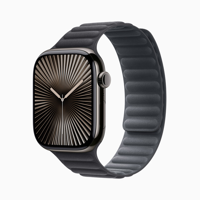 Apple Watch Series 10 warna slate titanium.