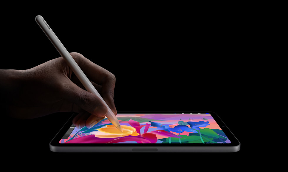 Apple Pencil Pro ile yeni iPad mini’deki Procreate’te ?izim yap?l?yor.