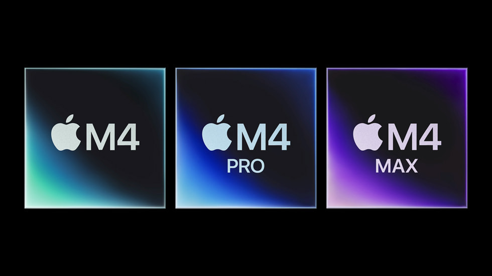 M4, M4 Pro ve M4 Max’ten olu?an M4 ?ip ailesini g?steren grafik.