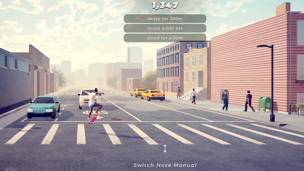 Un fotogramma del gioco Skate City: New York di Snowman and Agens.