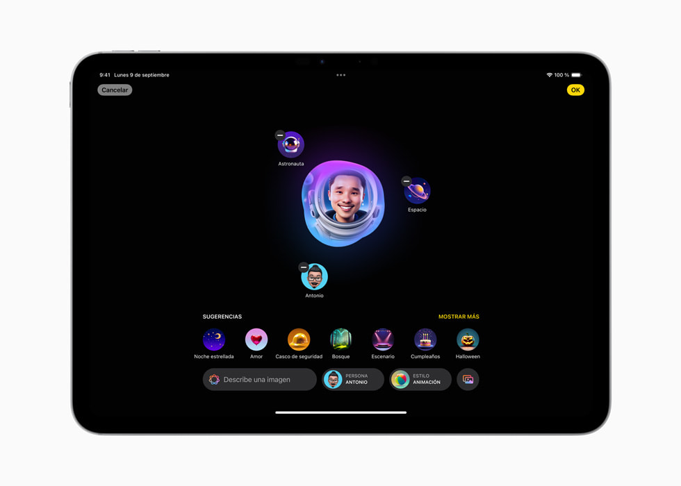 Una pantalla de Image?Playground en un iPad?Pro de 11?pulgadas.