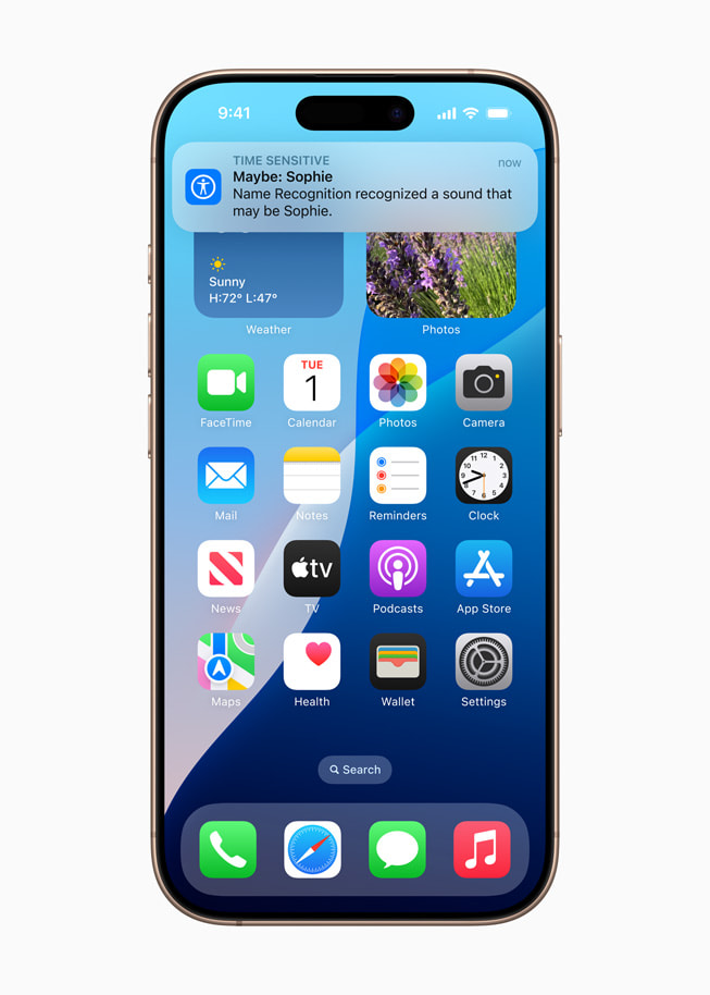 Name Recognition is shown on iPhone 16 Pro.