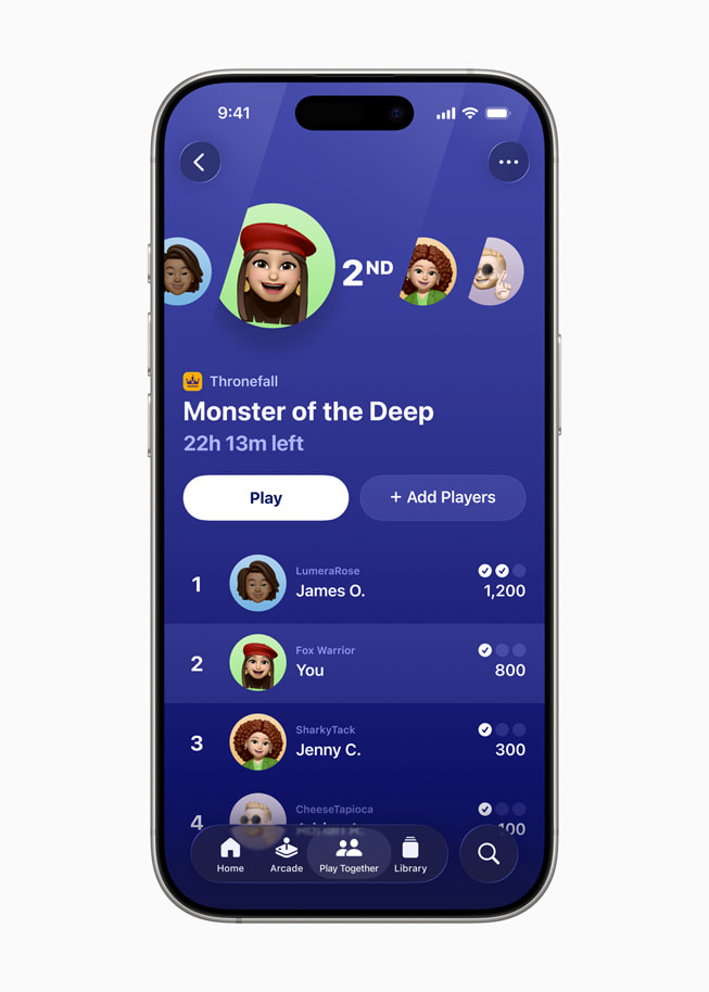 Un défi Play Together s’affichant sur iPhone 16 Pro.