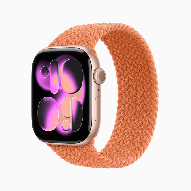 Apple Watch Series 11 is shown in aluminum rose gold.