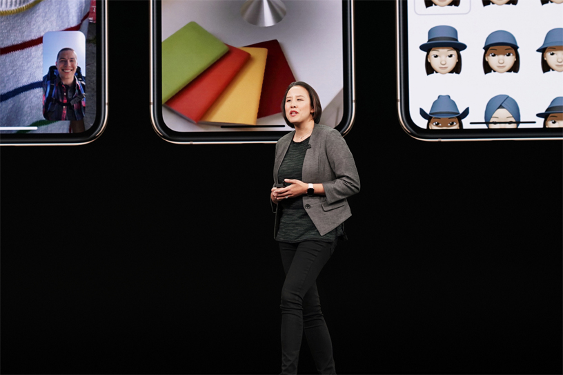Apple’?n Eylül etkinli?inde sahneye ??kan Kaiann Drance.