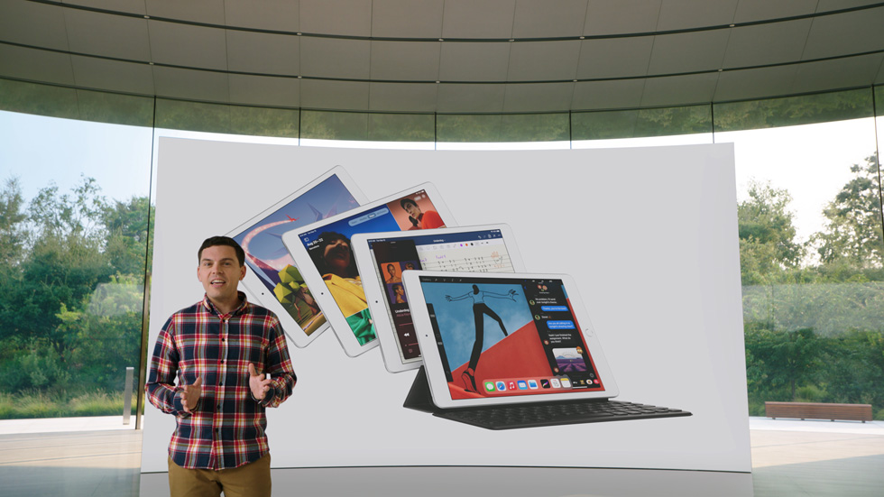 Ted Merendino enthüllt das iPad der achten Generation.