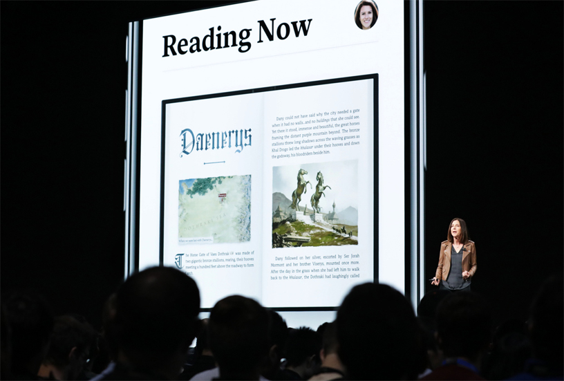 Susan Prescott WWDC 2018'de sahnede.