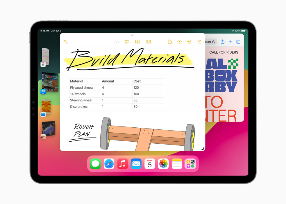 iPad Pro’da a??lm?? be? farkl? pencere g?steriliyor.