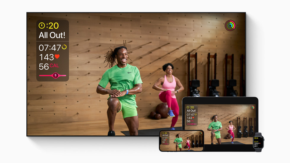 ???? ????? Apple Fitness+ ?? ???????? ?? ????? ?????? ??????? ??? ???? Apple Watch ??? ???? ??????? ??? ?iPhone 14 ?iPad Pro.