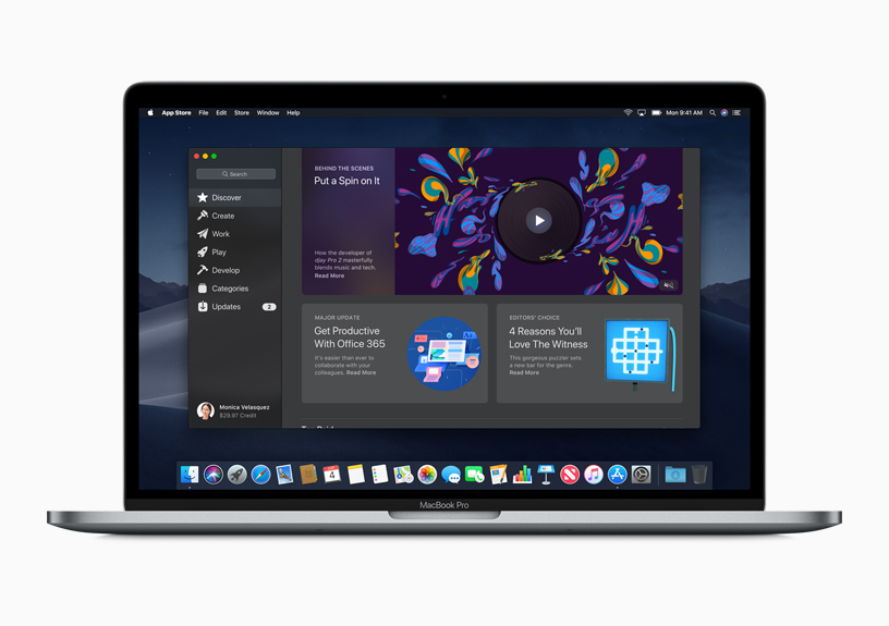 Yeni Mac App Store bir Mac’in ekran?nda g?steriliyor
