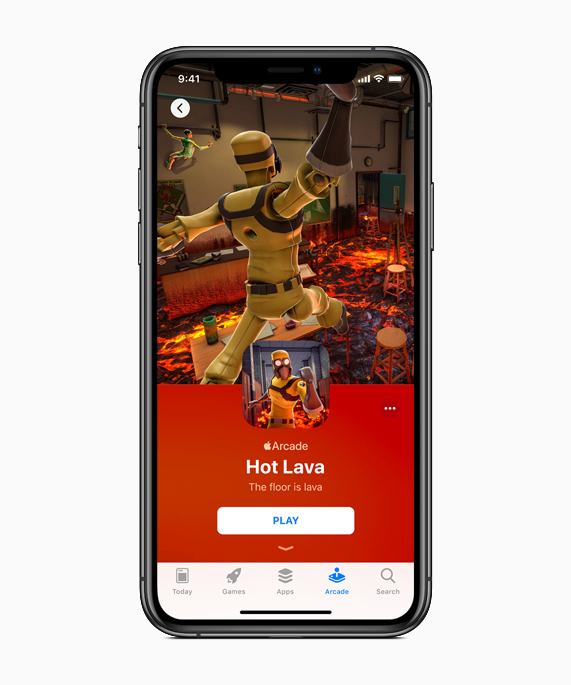 Apple Arcade’deki Hot Lava oyunundan bir g?rüntü.