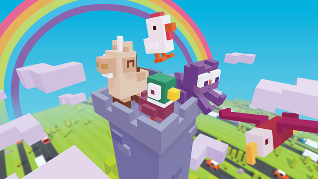 ????? ???? "Crossy Road Castle" ??? Apple Arcade.