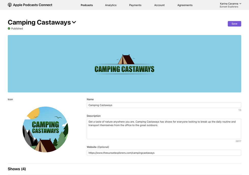 ???? Camping Castaways ??? Apple Podcasts Connect.