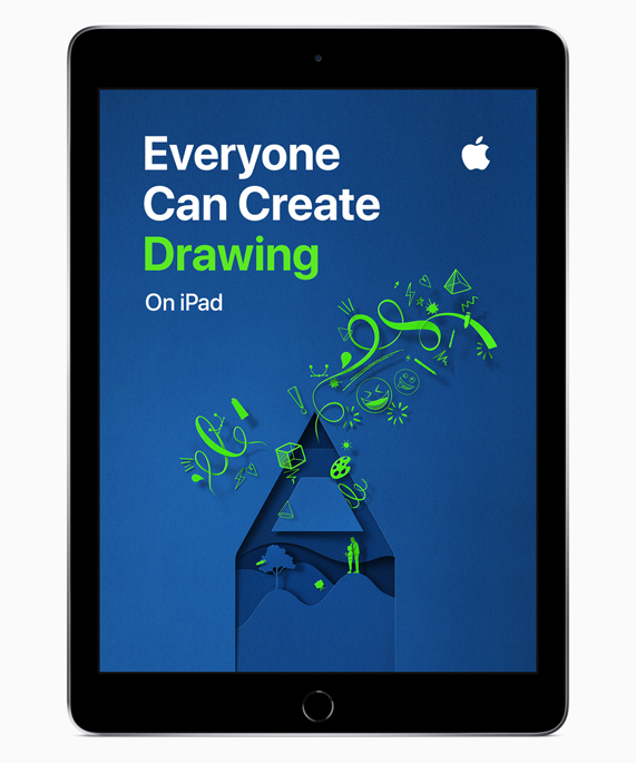 Everyone Can Create’in ?izim ekran?n? g?steren iPad.